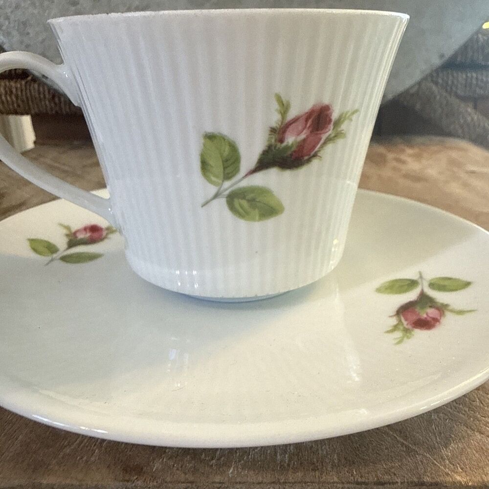Winterling Roslau Bavaria Cup & Saucer Set Red Rose Bud